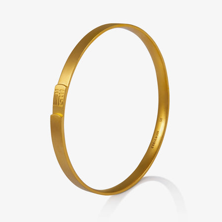 Unity Bangle in 24K Antique Gold