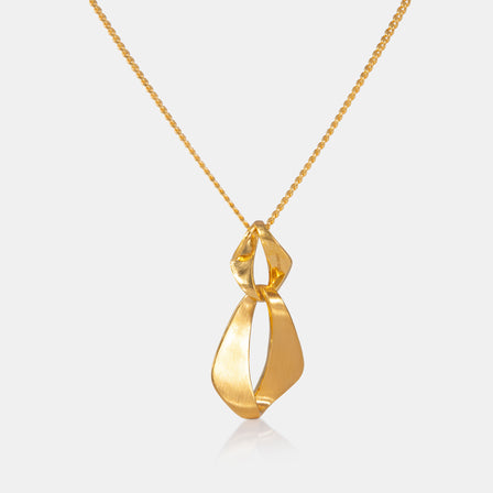 24K Gold Interlocking Marquise Necklace