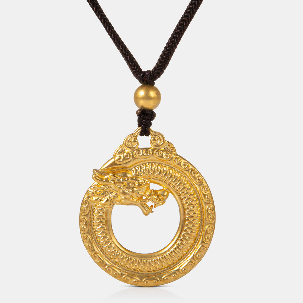 24 Antique Gold Dragon Pendant