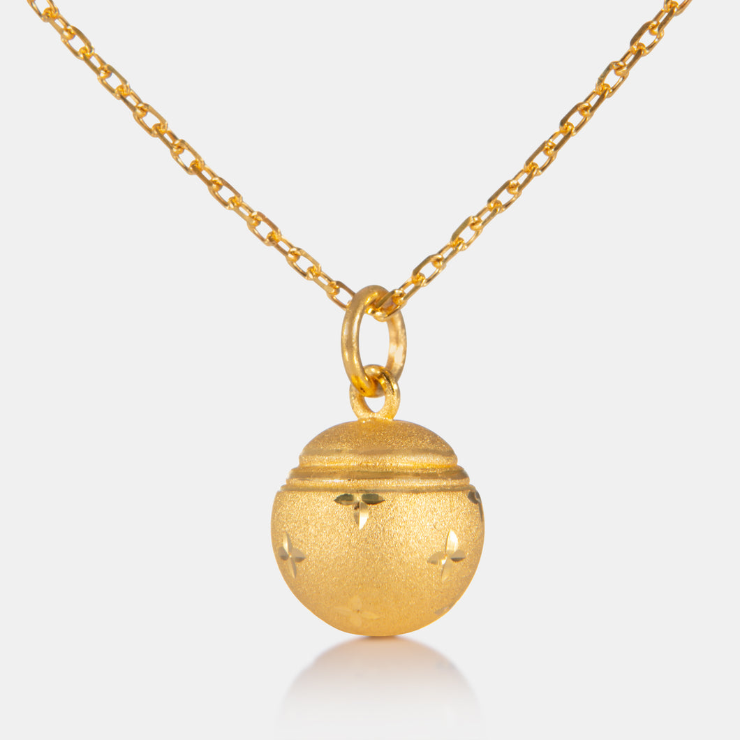 24K Gold Holiday Ball Necklace