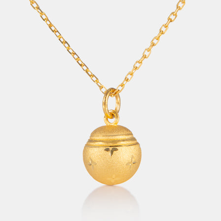 24K Gold Holiday Ball Necklace