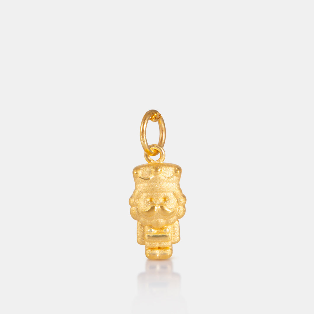 24K Gold Mini Nutcracker Pendant