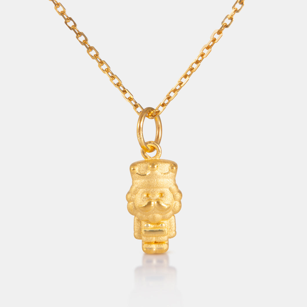 Gold Mini Nutcracker Necklace from the LFX x Goh Nutcracker Collection, a symbol of holiday charm