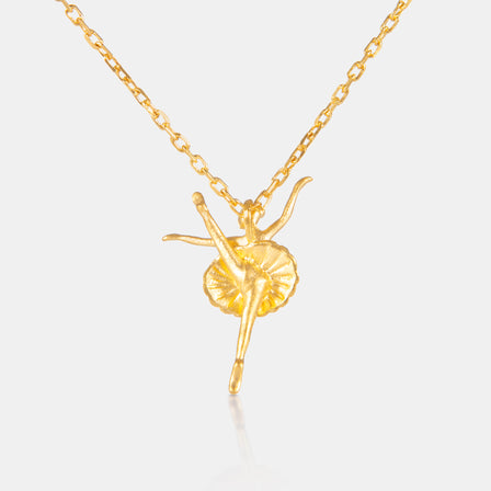 24K Gold Arabesque Ballerina Necklace