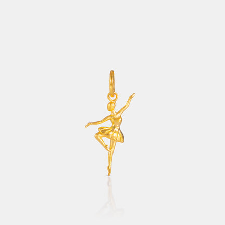 24K Gold Ballerina Pendant