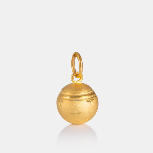 24K Gold Holiday Ball Pendant