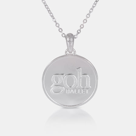 Sterling Silver "Goh" Ballet Round Tag Necklace