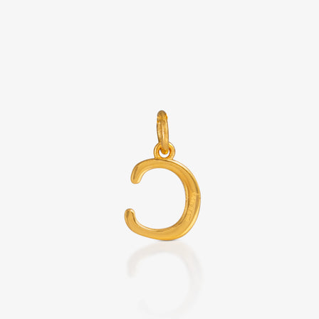 24K Gold Monogram Pendant- Letter C