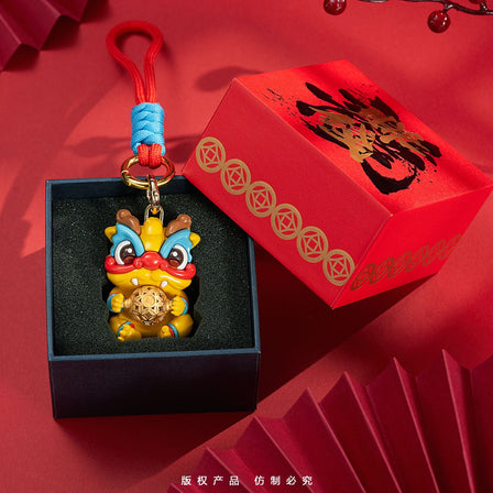 Year of The Dragon Keychain with 24K Gold