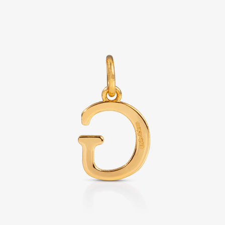 24K Gold Monogram Pendant- Letter G