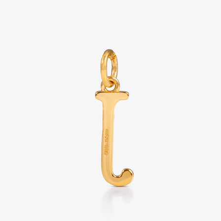 24K Gold Monogram Pendant- Letter J