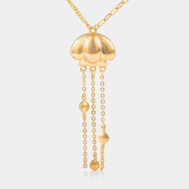 24K Gold Jellyfish Necklace
