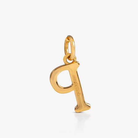 24K Gold Monogram Pendant- Letter P