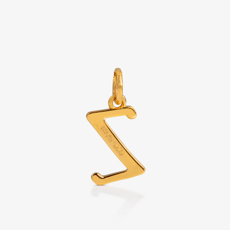 24K Gold Monogram Pendant- Letter Z