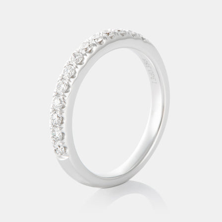 2MM Diamond Band with 18K White Gold