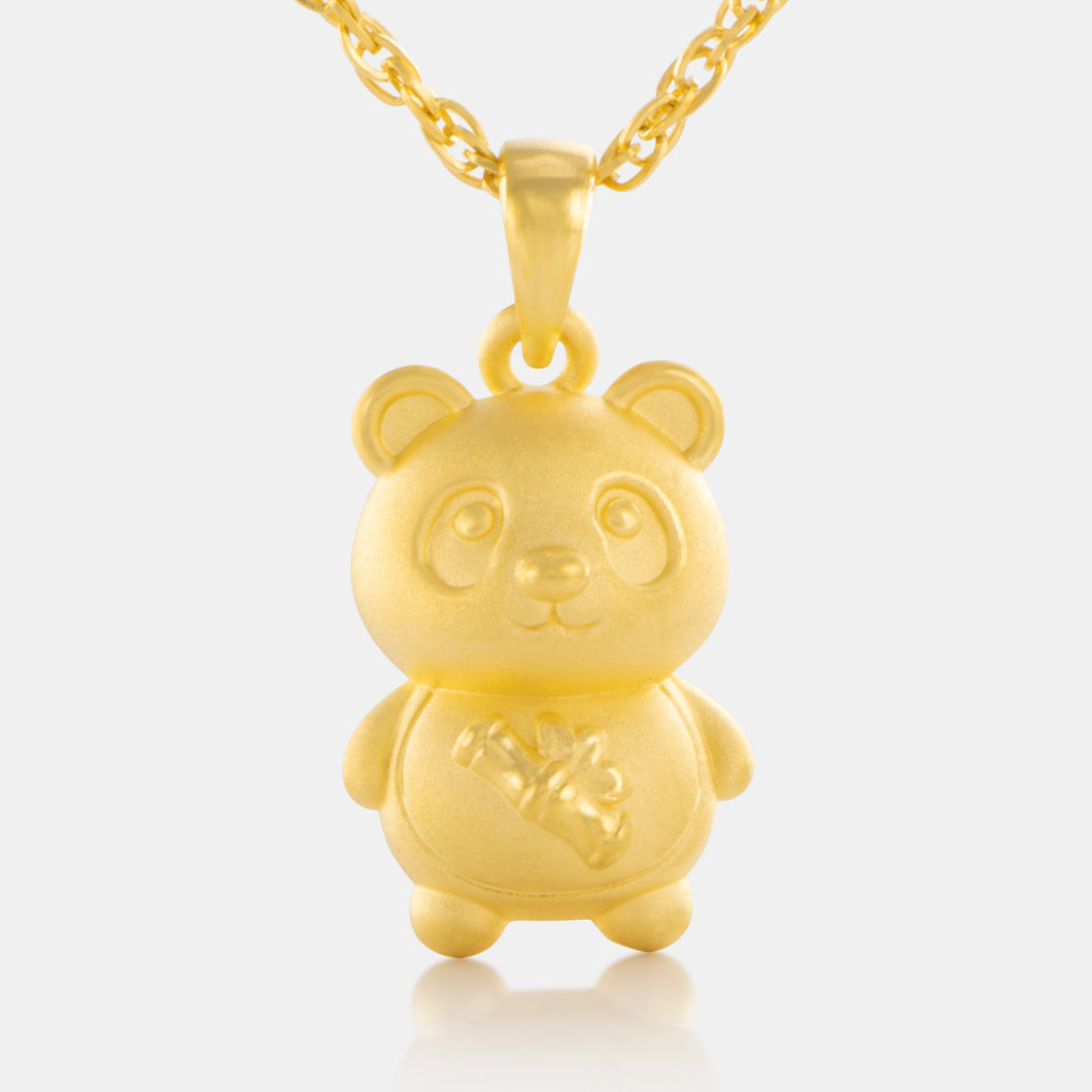 24K Gold Baby Panda Pendant