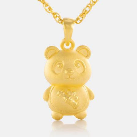 24K Gold Baby Panda Pendant