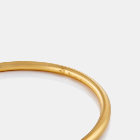 24K Antique Gold Smooth Bangle