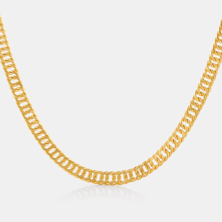 18K Gold Plating Stainless Steel Thick Cuban Link Chain Necklace for Women  - China Chain Necklace and Gold Necklace price | Made-in-China.com