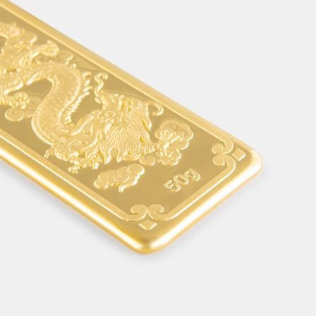 50G 24K Gold Dragon Bar