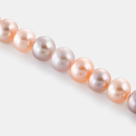 Multi-Color Graduated Freshwater Pearl Strand Necklace