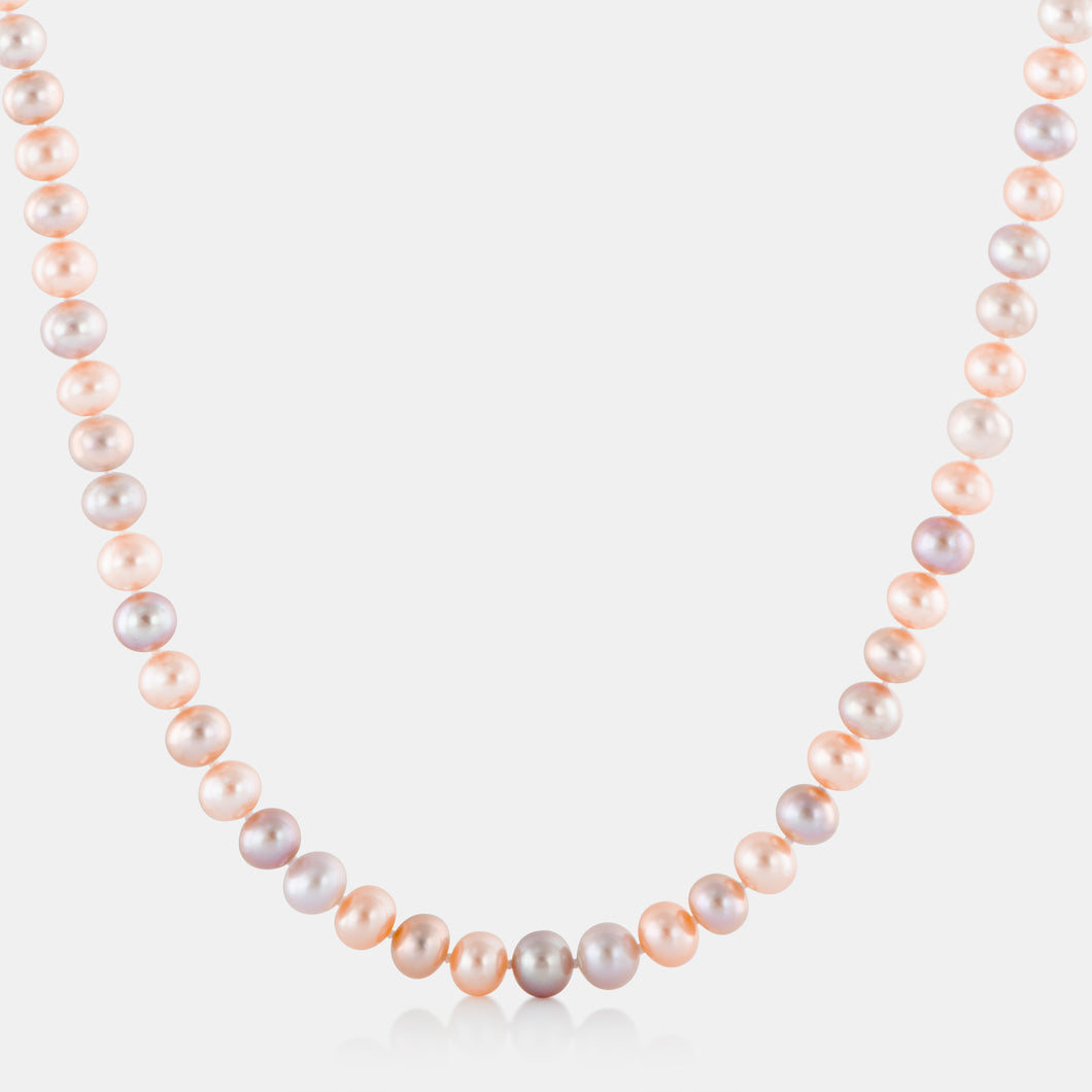 Multi-Color Graduated Freshwater Pearl Strand Necklace