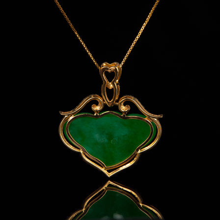 Jadeite and Diamond Pendant