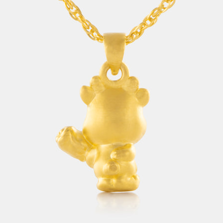 24K Gold Zodiac Sheep Pendant