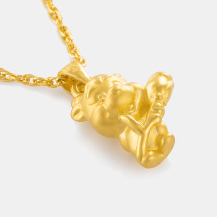 24K Gold Zodiac Sheep Pendant