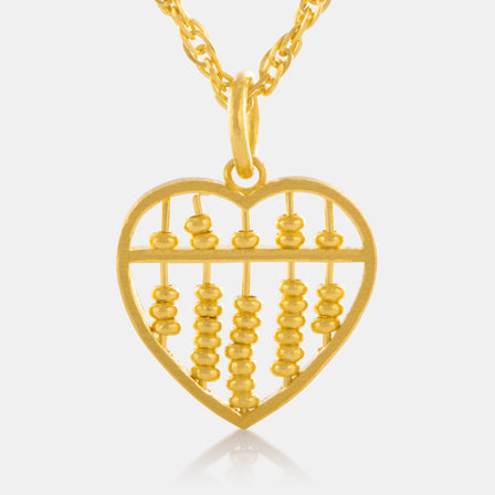 24K Gold Abacus Pendant <meta name="title" content="<span style='display:none;'>Lao Feng Xiang 老凤祥</span> 24K Gold Abacus Pendant">