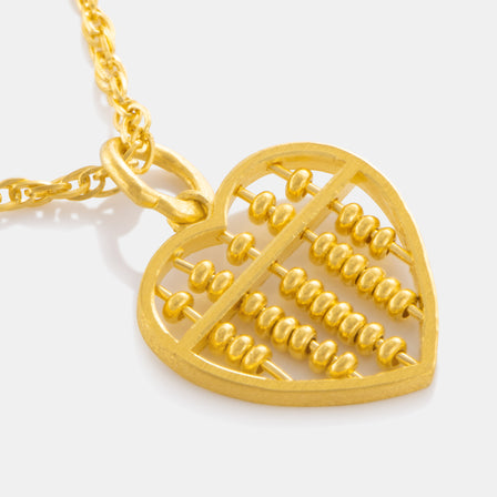 24K Gold Abacus Pendant <meta name="title" content="<span style='display:none;'>Lao Feng Xiang 老凤祥</span> 24K Gold Abacus Pendant">