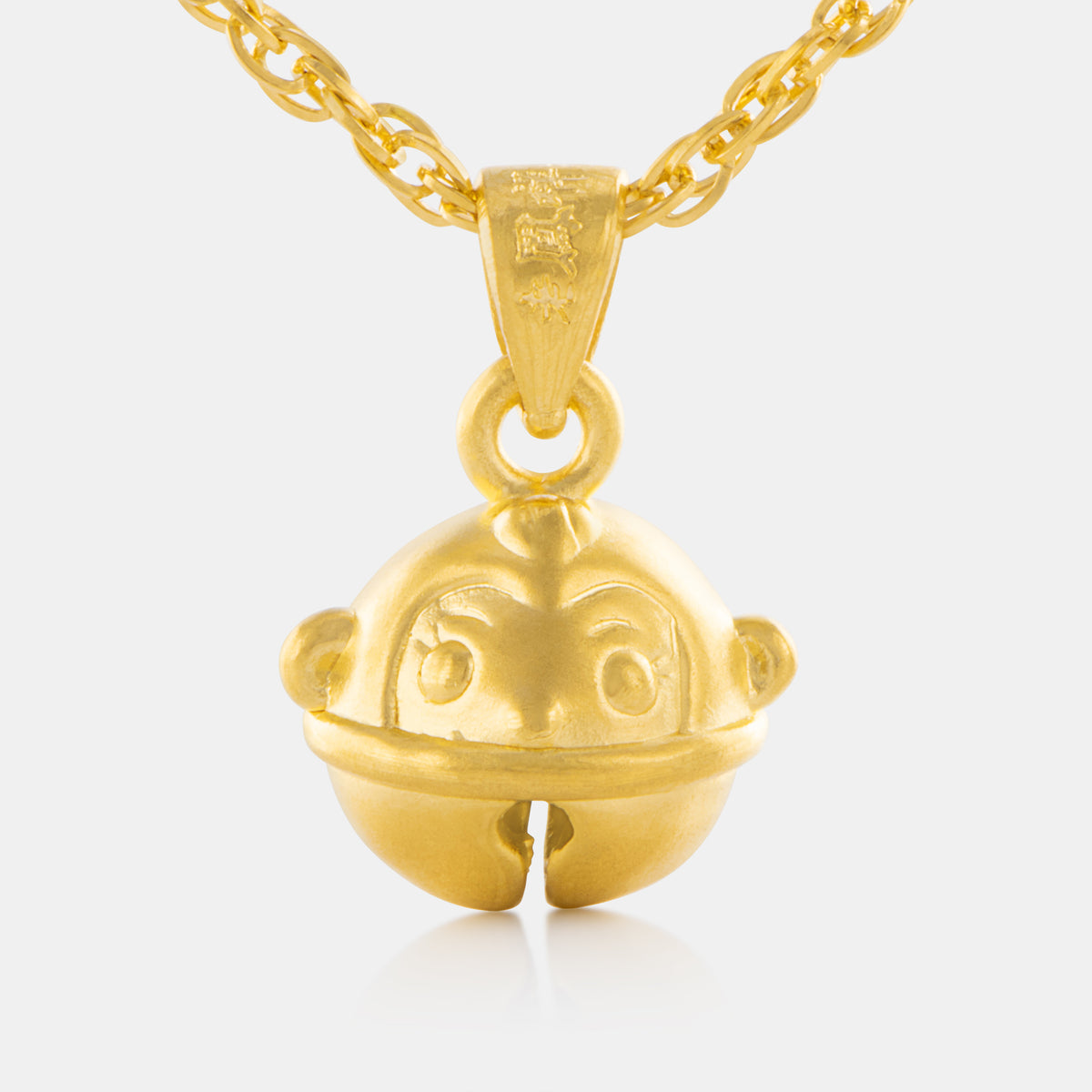 24K Gold Monkey Bell Pendant | 足金生肖猴铃铛吊坠 | Good Luck Charm – Lao Feng ...