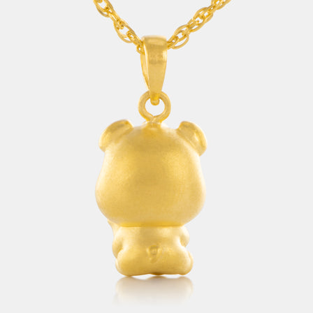 24K Gold Zodiac Pig Pendant