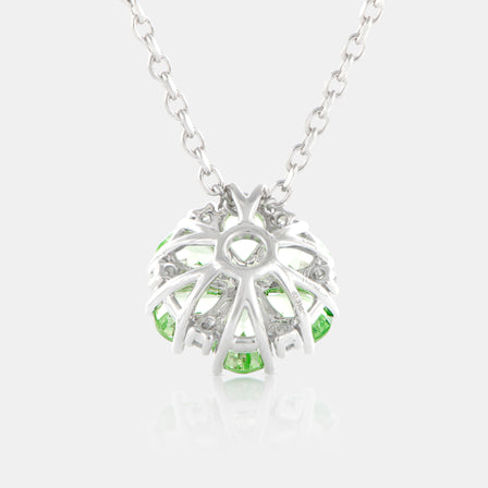 Royal Jewelry Box Garnet and Diamond Bloom Necklace
