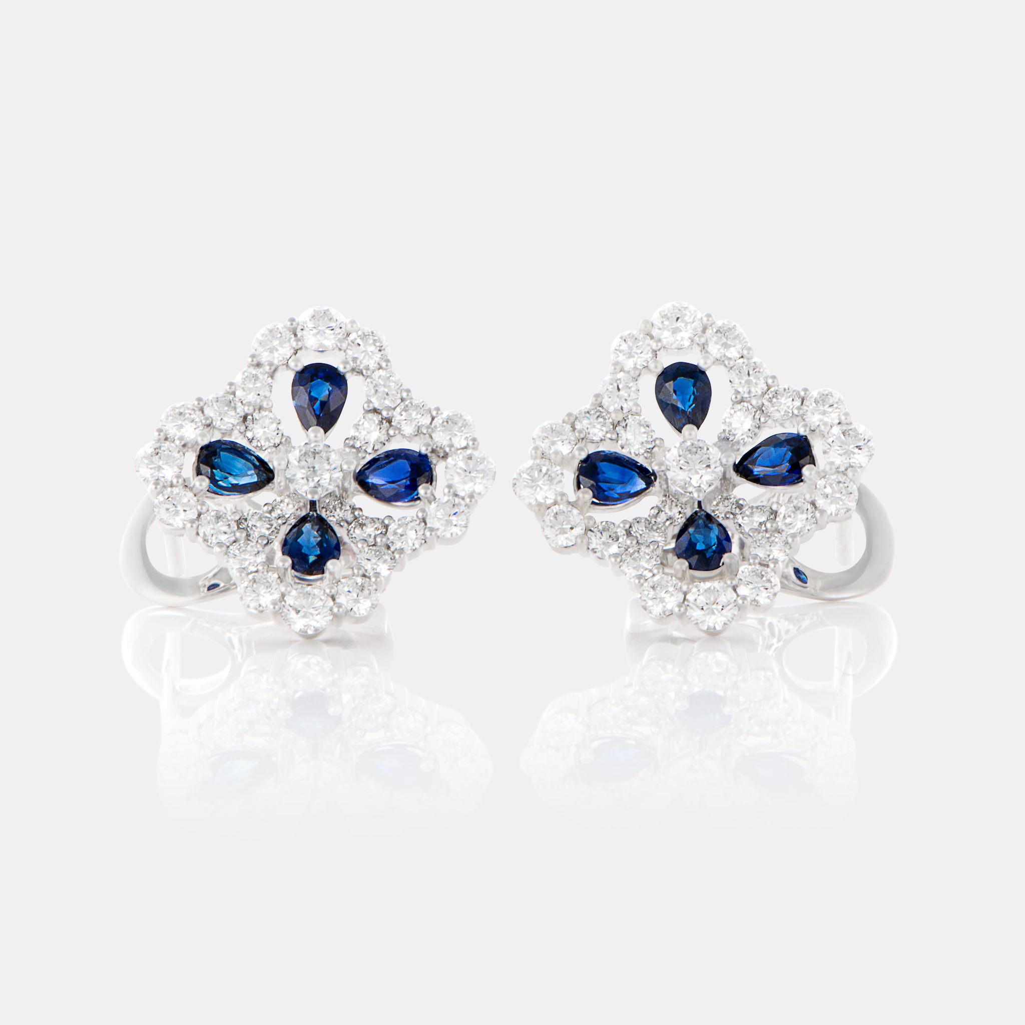 Sky Blue Topaz Martini Stud Earrings | BASHERT JEWELRY - Bashert Jewelry
