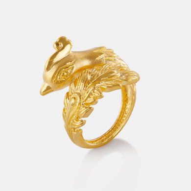 24K Gold Phoenix Ring
