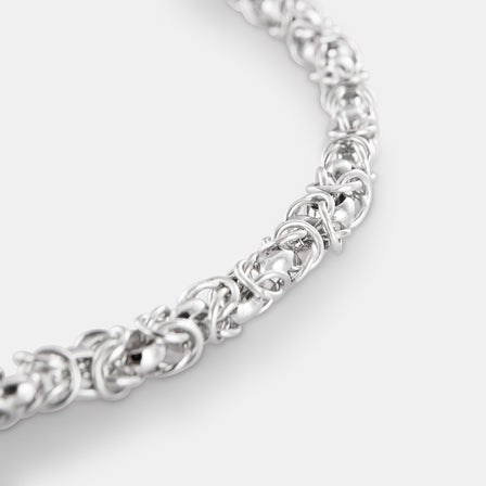 Platinum 4-5MM Byzantine Necklace