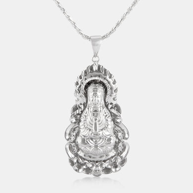 Platinum Guanyin Pendant