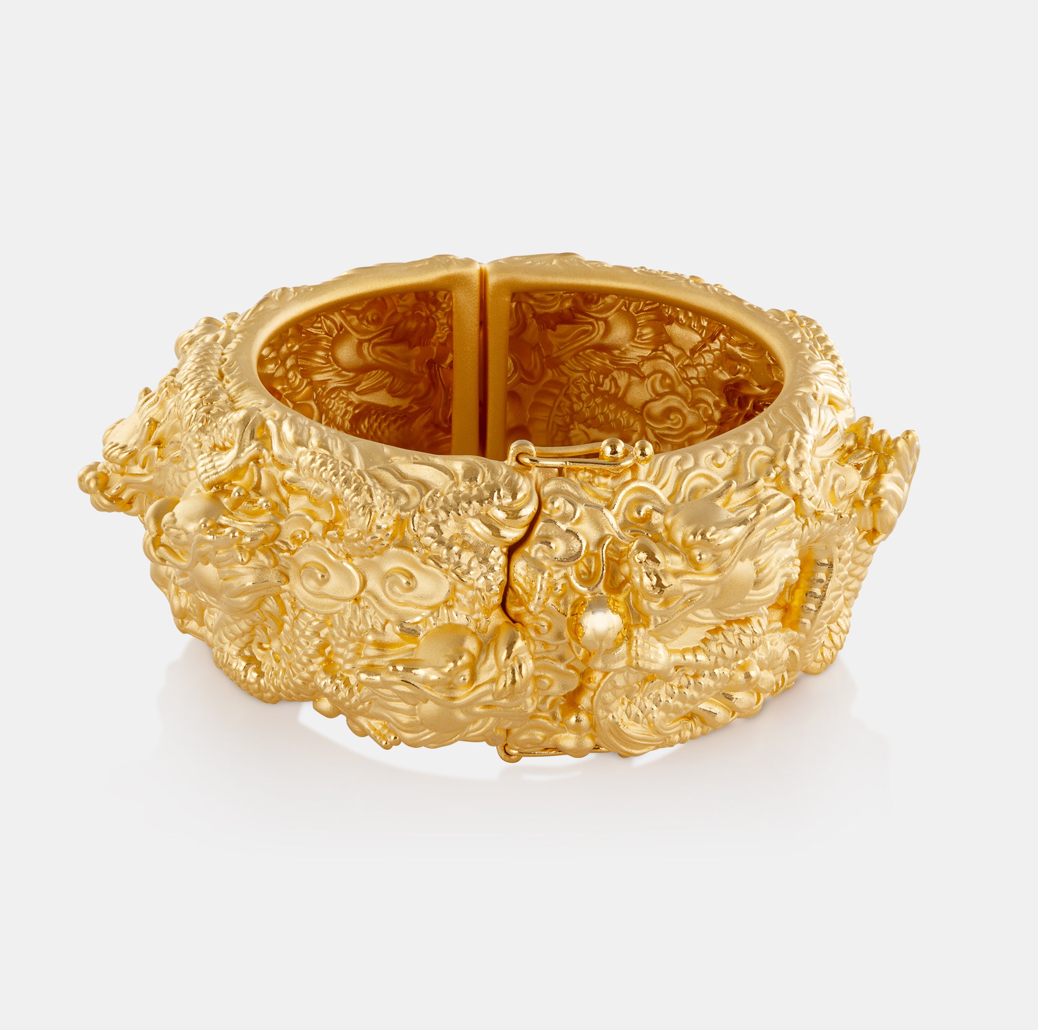 Dragon Phoenix Bangle Chinese Wedding Gold Bracelet Dragon And
