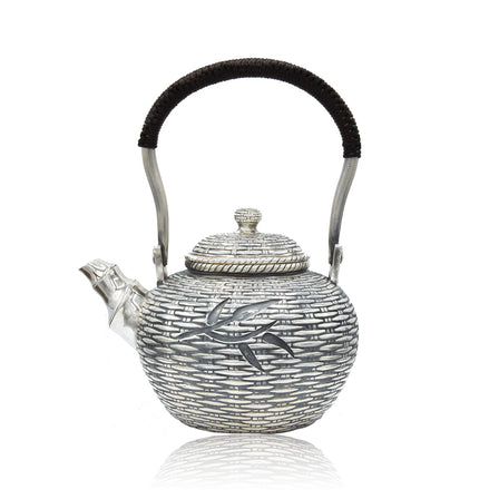 Sterling Silver Bamboo Tea Pot